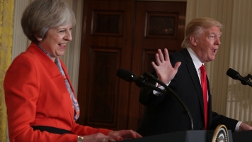 Trump Teases Theresa May After Getting A Tough Question