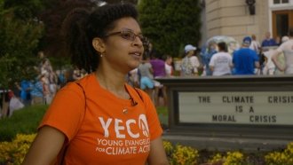 YECA member Shannon Farmer joins the Climate March in Washington, D.C.