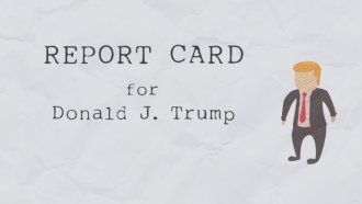 Trump's First-Year Report Card Has A Lot Of Red Ink