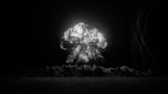 A nuclear weapon is detonated as part of U.S. nuclear testing between 1945 and 1962.