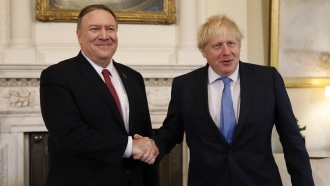 U.K. Prime Minister Boris Johnson and U.S. Secretary of State Mike Pompeo
