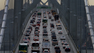 Cars on San Francisco-Oakland Bay Bridge