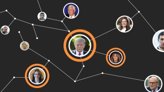 A web of President Trump's interactions in the days before his positive COVID-19 test.