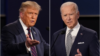 President Donald Trump, left, and former Vice President Joe Biden during the first presidential debate.