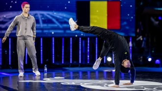B-Girl Sunny Choi competes at the 2020 Red Bull BC One World Final