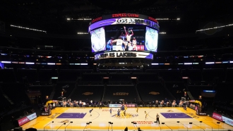 The Los Angeles Lakers and the Los Angeles Clippers tip off