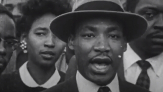 Movie poster for documentary "MLK/FBI"