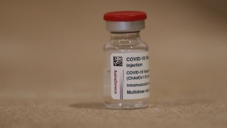 Vial of AstraZeneca's COVID-19 vaccine