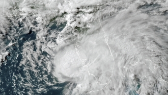 Satellite image of Tropical Storm Elsa over the state of Florida.