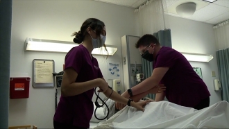 Nursing student Sonia Torres shared she wants to work in the ER to help COVID patients.