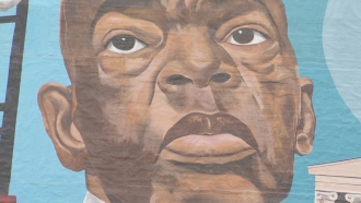 A mural of civil rights icon John Lewis
