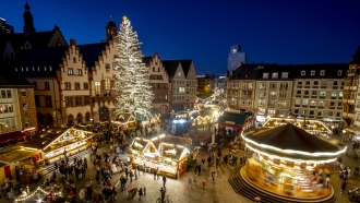 Christmas Markets Open With Caution In Frankfurt, Germany