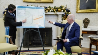 President Joe Biden in a briefing on the federal response to tornado damage