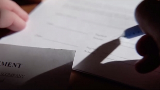 A person signing an employment agreement