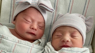 Twins born 15 minutes apart