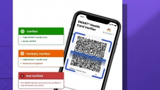 Graphic showing SMART Health Card