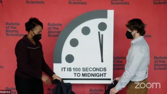 Members of the Bulletin of the Atomic Scientists' Science and Security Board reveal the 2022 time on the Doomsday Clock.