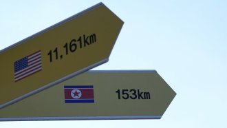 Destination signs in South Korea