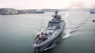 A Russian naval vessel