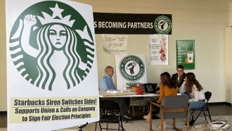 Starbucks Employees Push To Unionize
