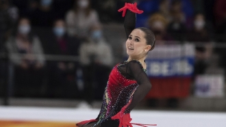 Russia's Kamila Valieva performs during the women's free skating competition