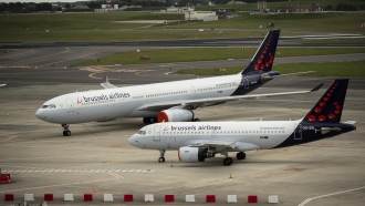 Planes from Brussels Airlines on the tarmac at Brussels Airport