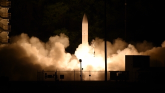 A common hypersonic glide body launching at a missile facility during an experiment