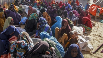Somalis on the outskirts of the capital Mogadishu