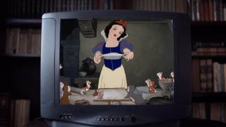 A still of "Snow White and the Seven Dwarfs" is shown.