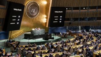 Meeting of the United Nations General Assembly.