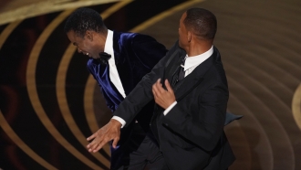 Will Smith slaps Chris Rock on the Oscars stage.