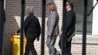 Actor Johnny Depp outside the Fairfax County courthouse