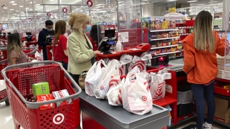 Customers at a Target store.