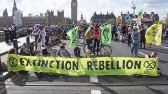 Demonstrators protest climate change in London