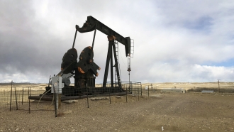 An oil well in Wyoming