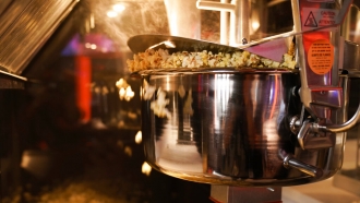Popcorn is prepared at a Regal move theater.