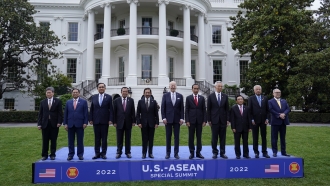 President Joe Biden and leaders from the Association of Southeast Asian Nations.