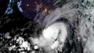 Satellite image of Hurricane Agatha