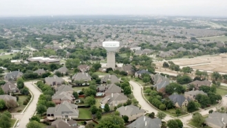An aerial view of Southlake, Texas