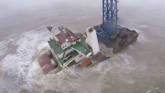 Ship Sinks In Storm Near Hong Kong, Dozens Of Crew In Danger