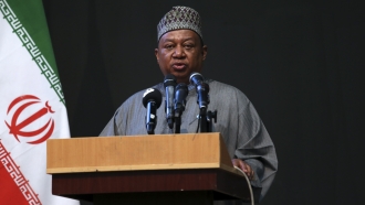 OPEC Secretary General Mohammad Barkindo speaks at a conference