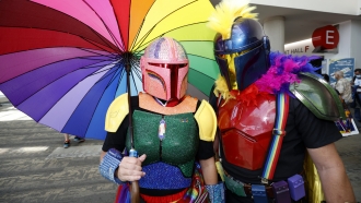 Pride Mandalorians at Comic-Con in San Diego.