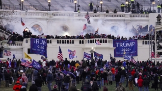 Violent insurrectionists loyal to President Donald Trump, storm the Capitol, Jan. 6, 2021.