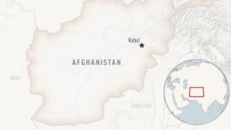 Locator map of Kabul, Afghanistan.