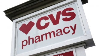 Sign outside a CVS Pharmacy.