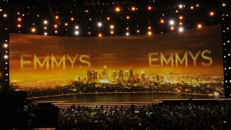 The stage of the 71st Primetime Emmy Awards is shown.
