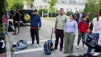 Migrants on Martha's Vineyard in Massachusetts