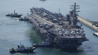 U.S. Aircraft Carrier Arrives In South Korea For Joint Military Drills