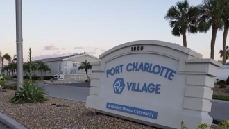 A Port Charlotte signed is shown on a tilt.