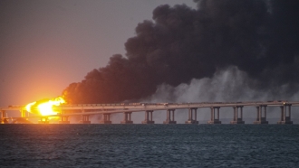 Explosion Damages Bridge To Crimea, Hurts Russia Supply Line